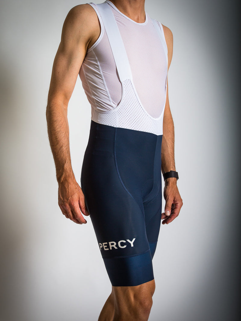 PMCA Bib Shorts - Dark Blue - White Decals
