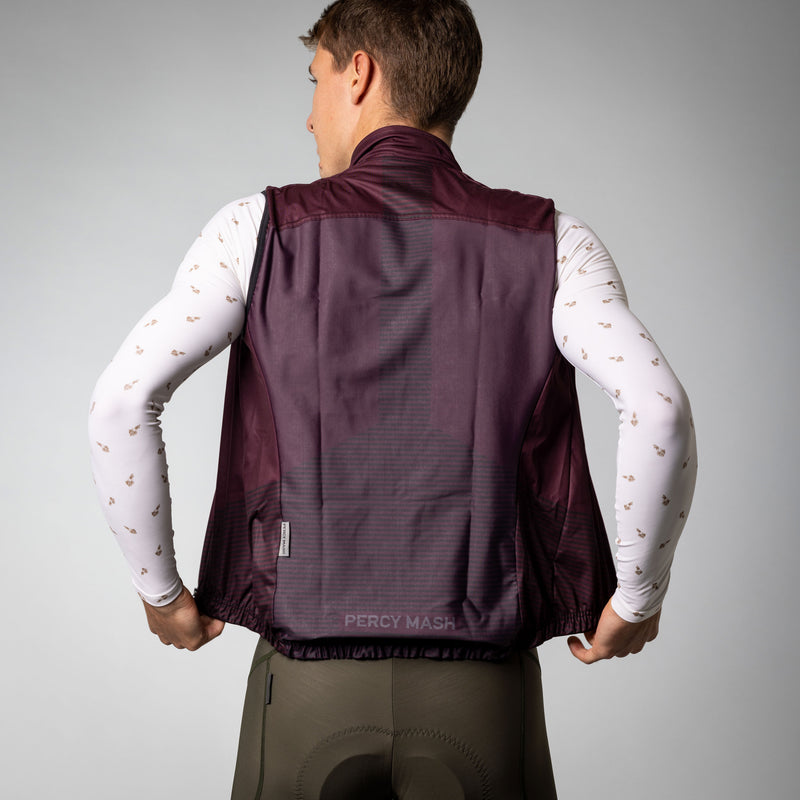 All weather VEST - Brunello Red